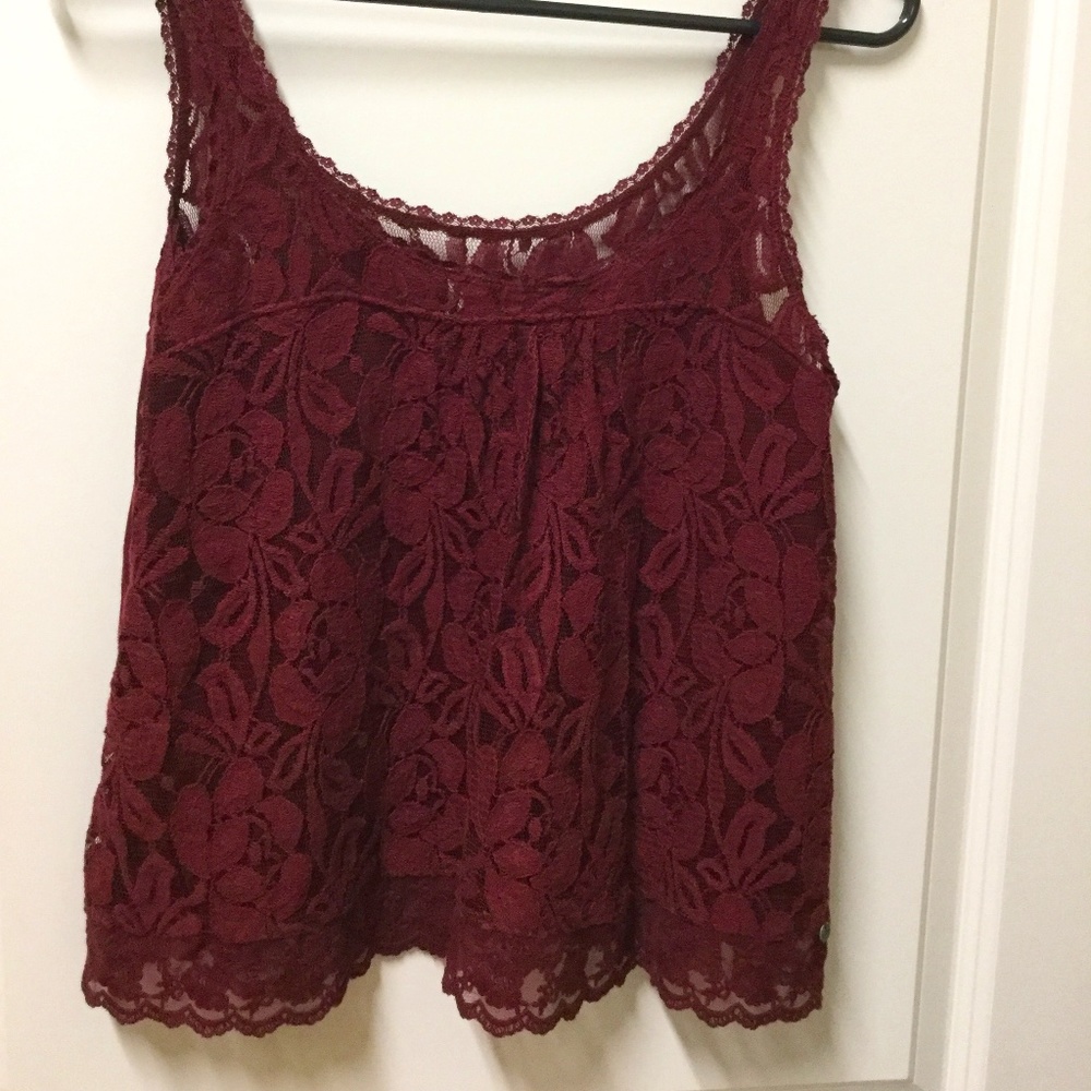 Lace Hollister crop tank top